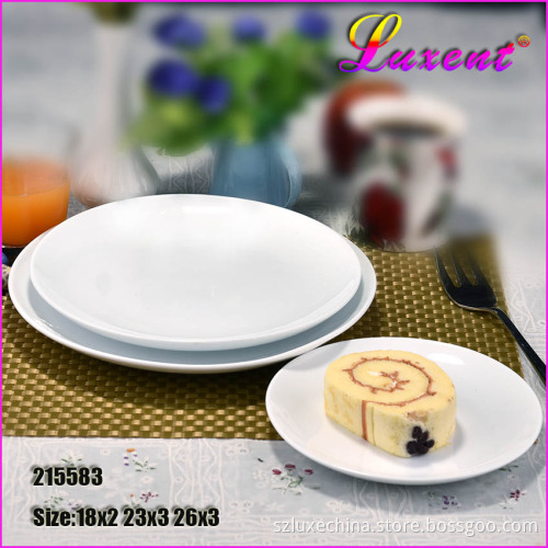 Hotel used japanese cheap bulk plain white dinner plates cheap porcelain plate
